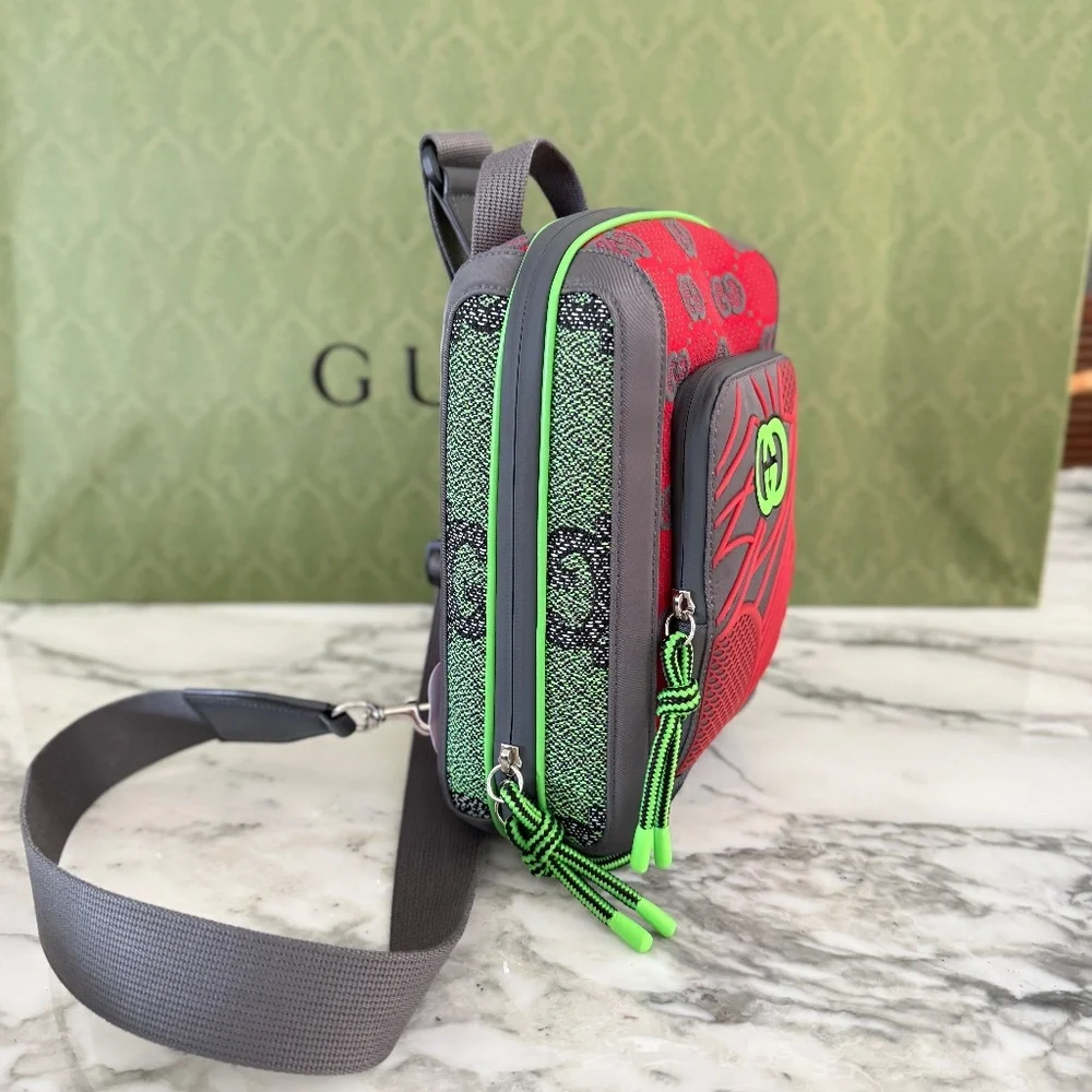 Gucci‎ 763430 Two-way Jersey GG Cloth backpack